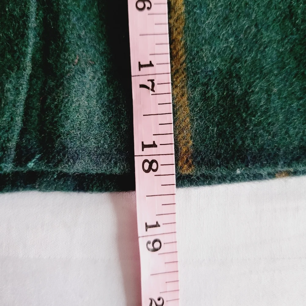 Green Plaid Button-Up Skirt - Picture 12 of 12